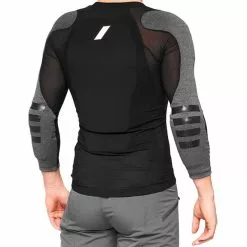 100 Percent T-shirt De Protection 100 % Tarka Manche Courte Noir Logo Gris -Casques Cyclisme importe magasin 100 70010 00001 c 002