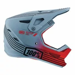 100 Percent Casque 100 % Status Rouge Grisâtre