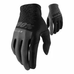 100 Percent Gants Longs 100% Celium Noir Gris Foncé