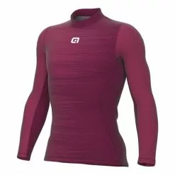 ALE Maillot De Corps Alé Shade Manche Longue Rouge Bordeaux