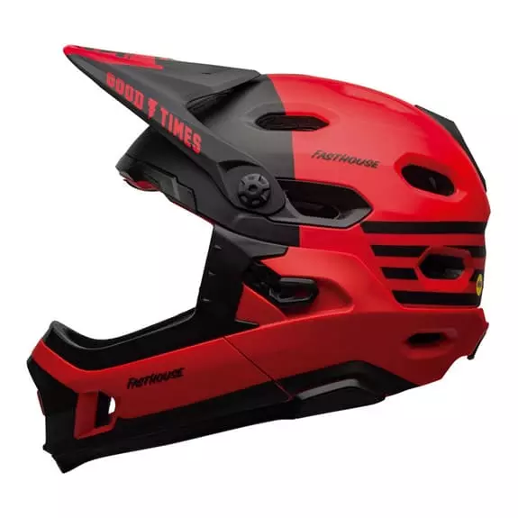 Casque Bell Super DH MIPS Rouge Noir 3 Casque Bell Super DH MIPS Rouge Noir