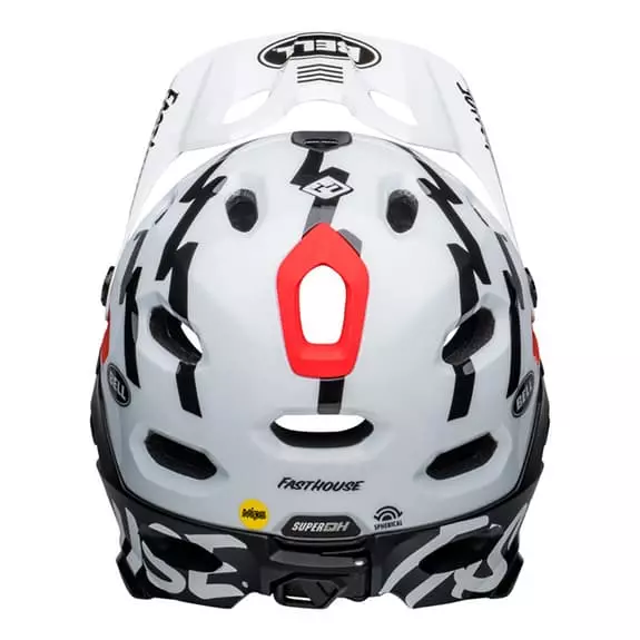Casque Bell Super DH Spherical Blanc Noir Rouge 5 Casque Bell Super DH Spherical Blanc Noir Rouge – Image 3