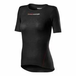 Maillot De Corps Castelli Prosecco Tech Rosso Corsa Manche Courte Noir Femme