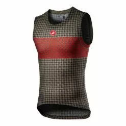 Maillot De Corps Castelli Pro Mesh Sans Manches Gris Rouge