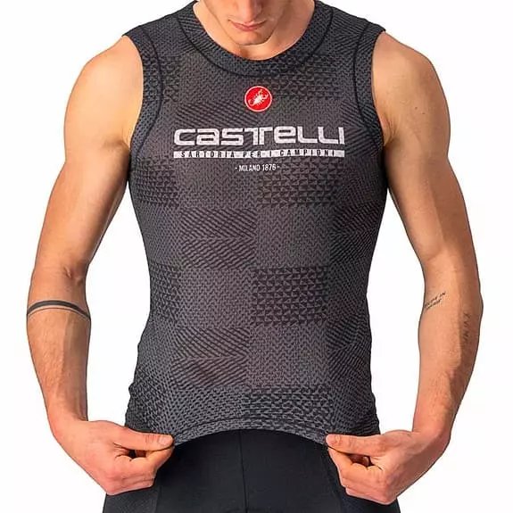 Maillot De Corps Castelli Pro Mesh Sans Manches Noir Carreaux 5 Maillot De Corps Castelli Pro Mesh Sans Manches Noir Carreaux – Image 3