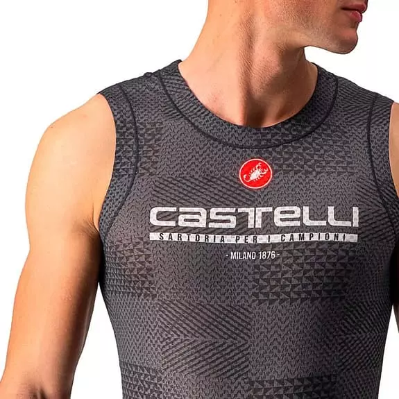 Maillot De Corps Castelli Pro Mesh Sans Manches Noir Carreaux 7 Maillot De Corps Castelli Pro Mesh Sans Manches Noir Carreaux – Image 5