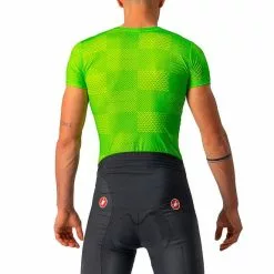 Maillot De Corps Castelli Pro Mesh Manche Courte Vert Lime électrique Carreaux -Casques Cyclisme importe magasin ca 4522034 383 002
