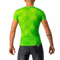 Maillot De Corps Castelli Pro Mesh Manche Courte Vert Lime électrique Carreaux -Casques Cyclisme importe magasin ca 4522034 383 004