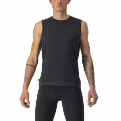 Maillot De Corps Castelli Bandito Wool Sans Manches Noir