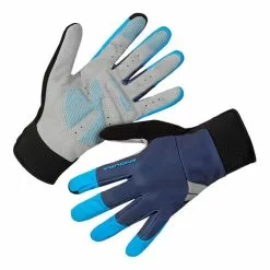 Gants Longs Endura Windchill Bleu Fluo Noir