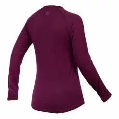 Maillot De Corps Endura BaaBaa Manche Longue Aubergine Femme -Casques Cyclisme importe magasin en e6165au 002
