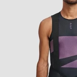 Maillot De Corps MAAP Evolve Team Sans Manches Noir Lilas -Casques Cyclisme importe magasin map mbl044 blk 005