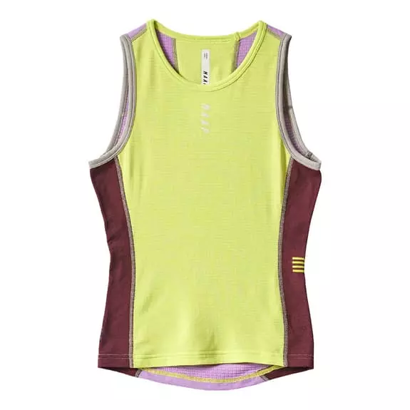 Maillot De Corps MAAP Thermal Sans Manches Jaune Clair Multicolore Femme 3 Maillot De Corps MAAP Thermal Sans Manches Jaune Clair Multicolore Femme