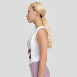 Maillot De Corps MAAP Evolve Team Sans Manches Blanc Violet Femme -Casques Cyclisme importe magasin map wbl026 wht 004