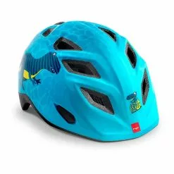Casque MET Genio Bleu Dinosaures Brillant Enfant