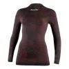 Maillot De Corps Nalini Seamless Manche Longue Noir Rouge Foncé Femme