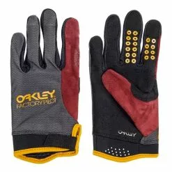 Gants Longs Oakley All Mountain Gris Foncé Grenat Orange