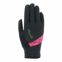 Gants Longs Roeckl Waldau GORE-TEX INFINIUM™ Noir Rose Femme
