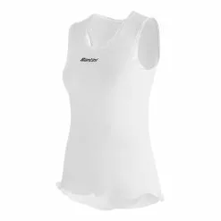 Maillot De Corps Santini Piuma Sans Manches Blanc Femme -Casques Cyclisme importe magasin st bw65gllpiuma bi 002