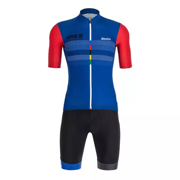 Équipement Santini UCI Leipzig 1960 Noir Rouge 3 Équipement Santini UCI Leipzig 1960 Noir Rouge