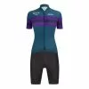 Équipement Santini Nova Eroica Opera Full Zip Gravel Bleu Noir Femme -Casques Cyclisme importe magasin st kit8 001