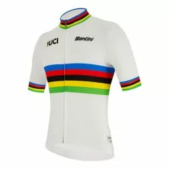 Équipement Santini UCI World Champion 2021 Blanc Noir -Casques Cyclisme importe magasin st re94075cworldeco bi 002
