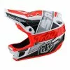 Casque Troy Lee Designs D4 Composite Team SRAM Gris Rouge Blanc